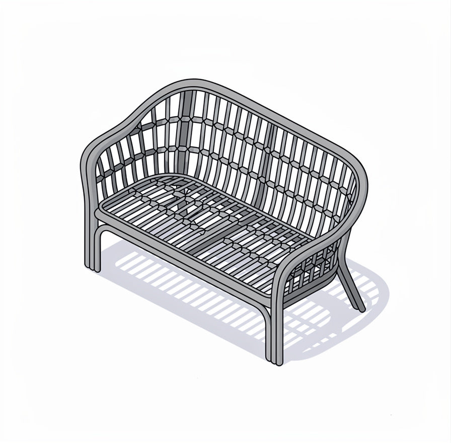 Rattan / Garden Chair (2 Seater)
