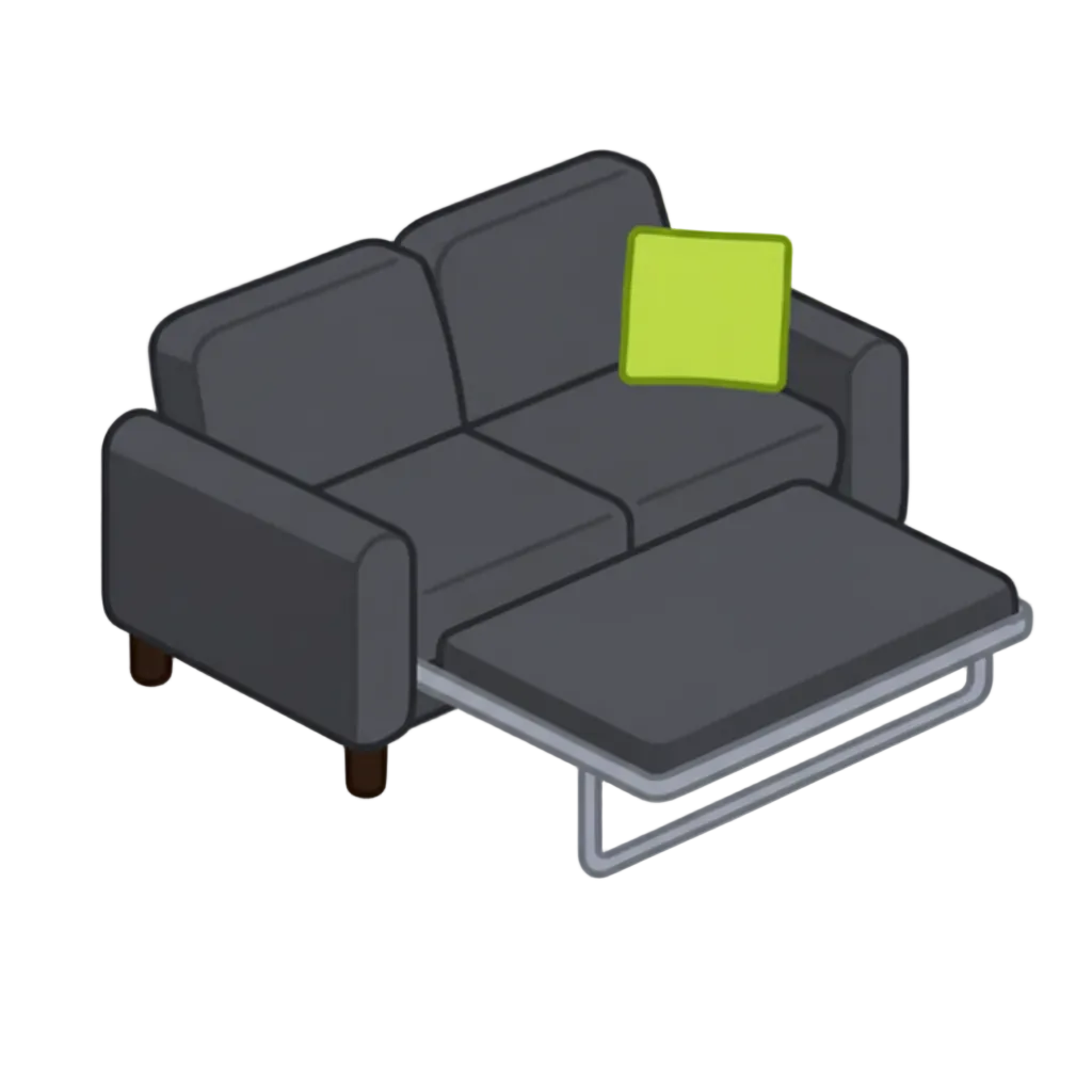 Sofa Bed Double (With Mattress)