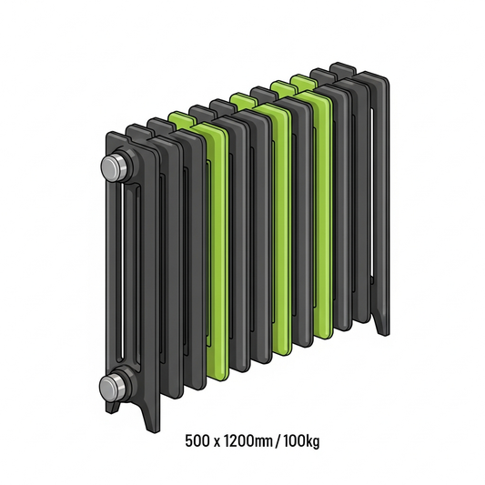 Medium Cast Iron Radiator (up to 500 x 1200mm & 100kg)